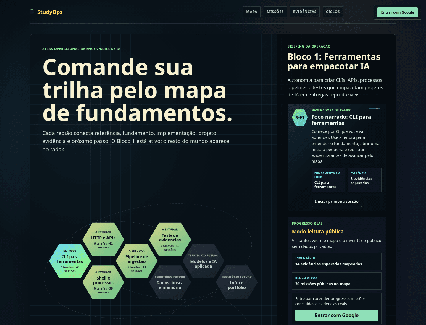 StudyOps — recorrido de estudios en Ingeniería de IA — captura de pantalla